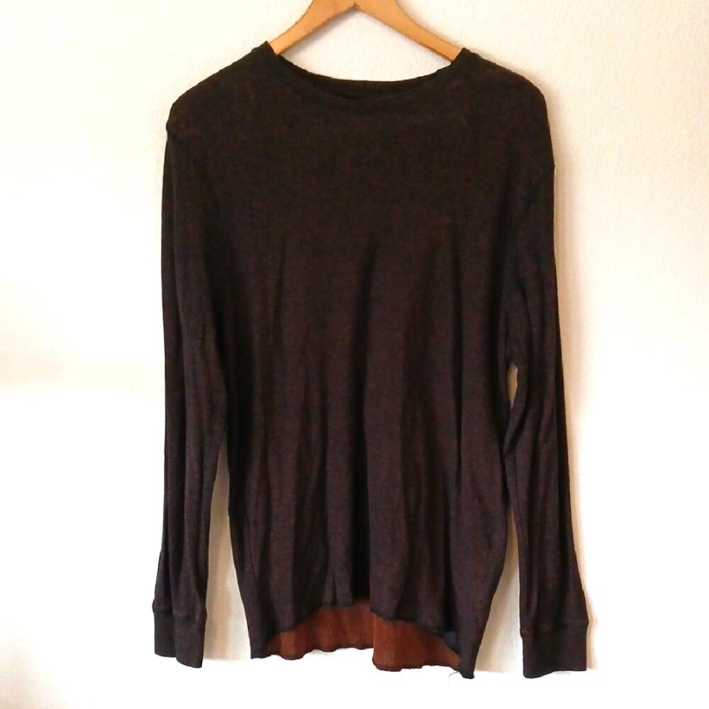 Reclaim Men's Brown Lightweight Cotton Long Sleeve Top